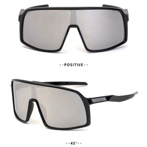 Square Sports Sunglasses Unisex  Black